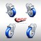 Service Caster 4 Inch SS Blue Polyurethane Wheel Swivel Bolt Hole Caster Set with 2 Brake SCC SCC-SSBH20S414-PPUB-BLUE-TLB-2-S-2 - alternate 1
